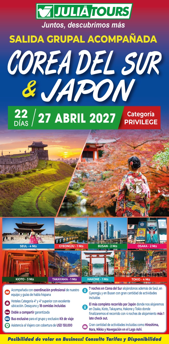 Corea Del Sur Japon Salida Grupal Acompanada 27 De Abril 2027