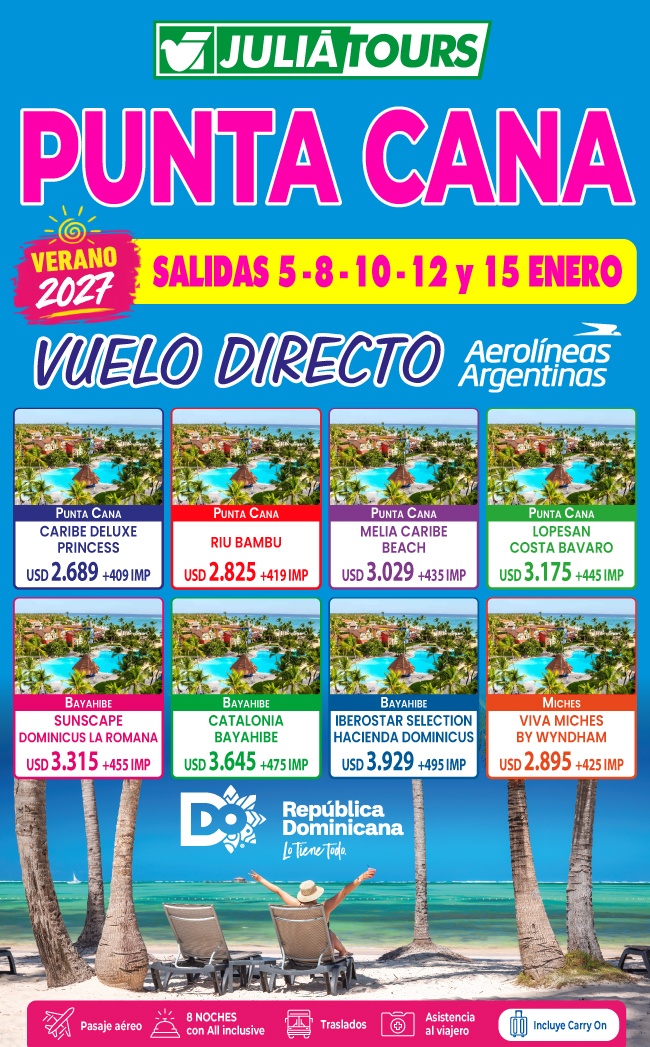 Punta Cana Con Ar Vuelo Directo Salidas Enero 2027