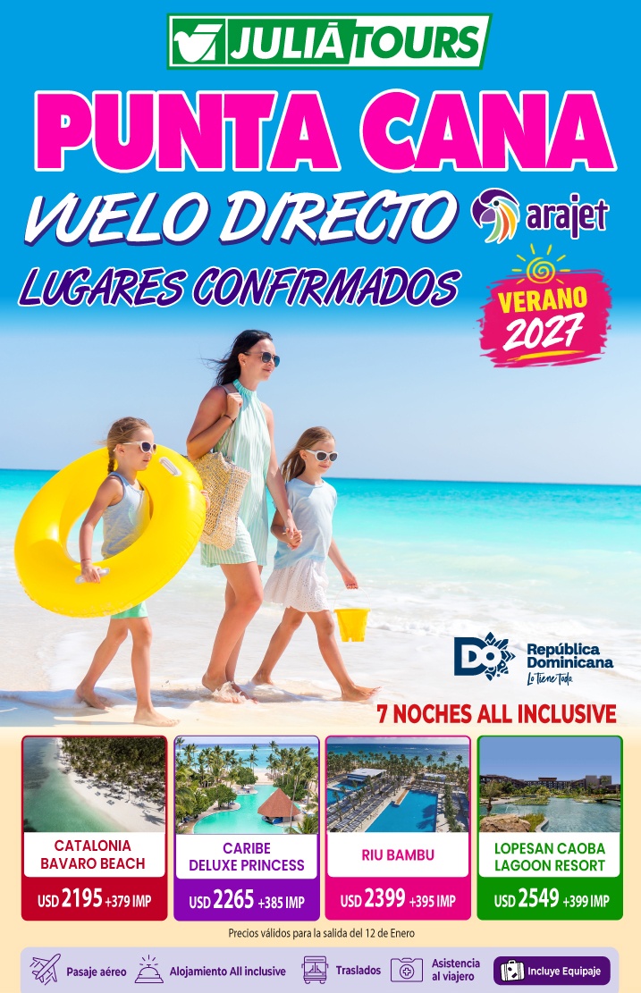 Directo A Punta Cana Con Arajet Lugares Confirmados Verano 2027