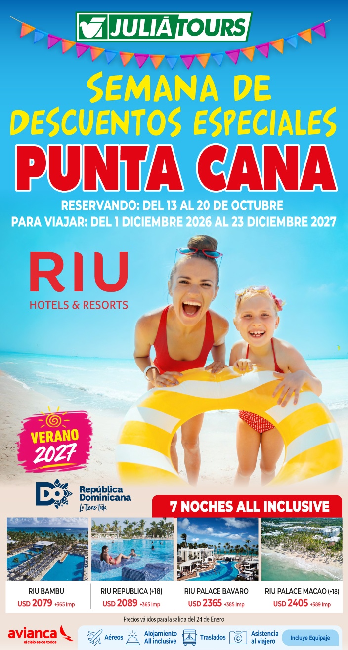 Riu Semana De Descuentos Especiales En Punta Cana Verano 2027