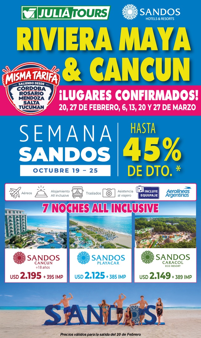 Descuentos Sandos Week En Riviera Maya Cancun Verano 2027 Lugares Conf