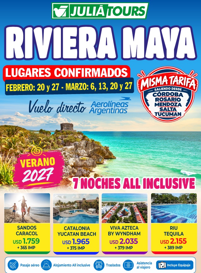 Verano 2027 Riviera Maya Con Vuelo Directo De Aerolineas Argentinas Lu