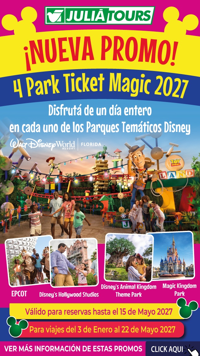Nueva Promo Disney En Julia 4 Park Ticket Magic 2027