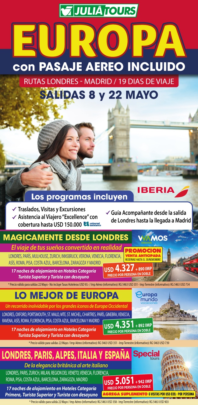 Europa Con Aereo Incluido Ib Rutas Londres Madrid