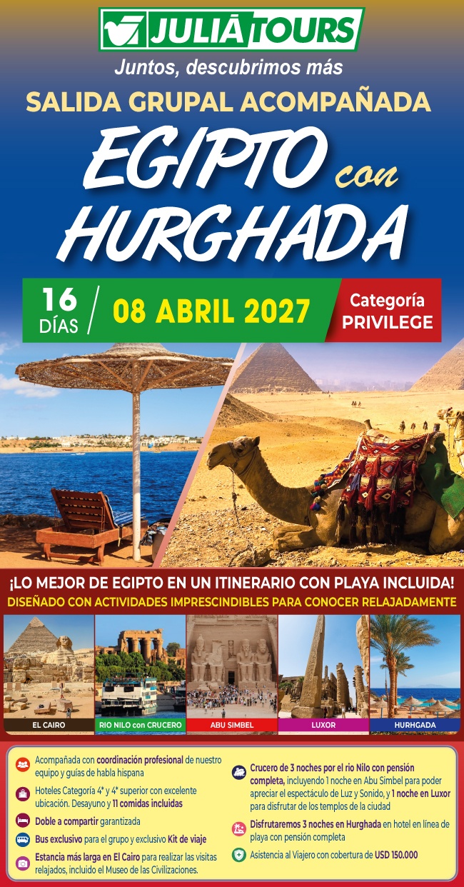 Egipto Con Hurghada Salida Grupal Acompanada 8 De Abril 2027