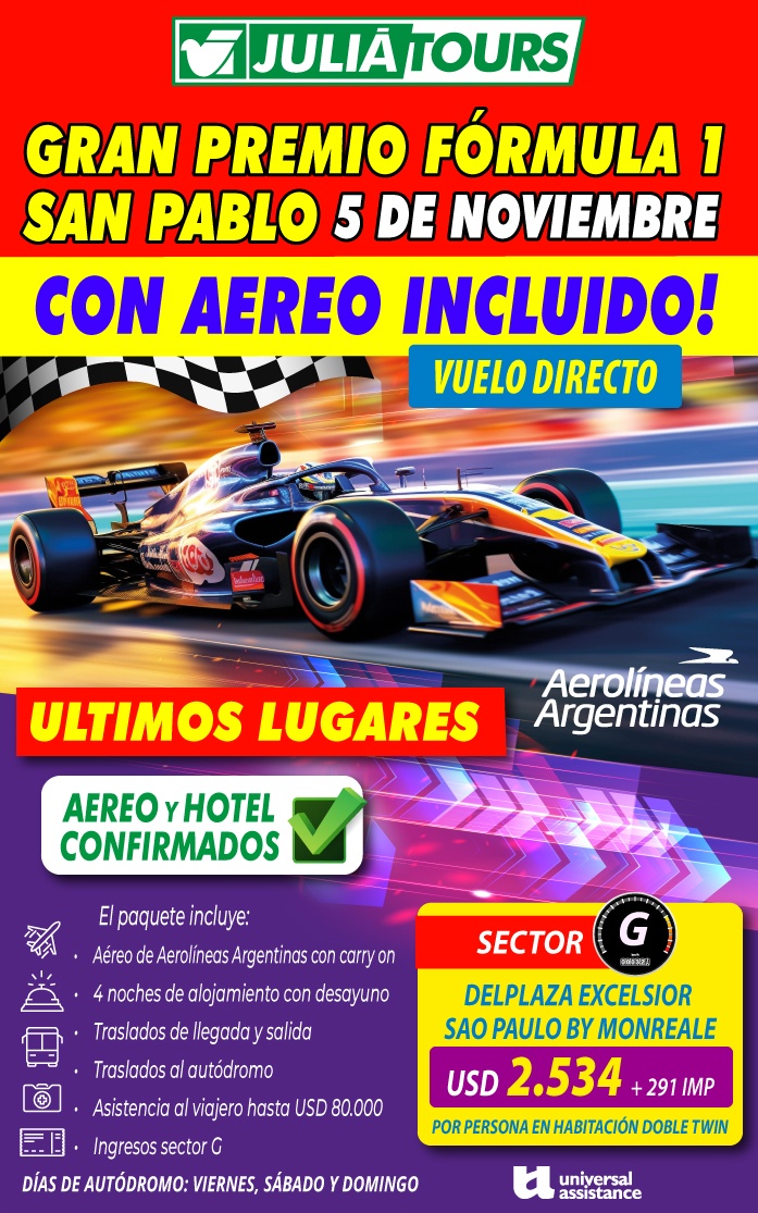 Formula 1 En San Pablo Con Aereo Incluido Ultimos Lugares