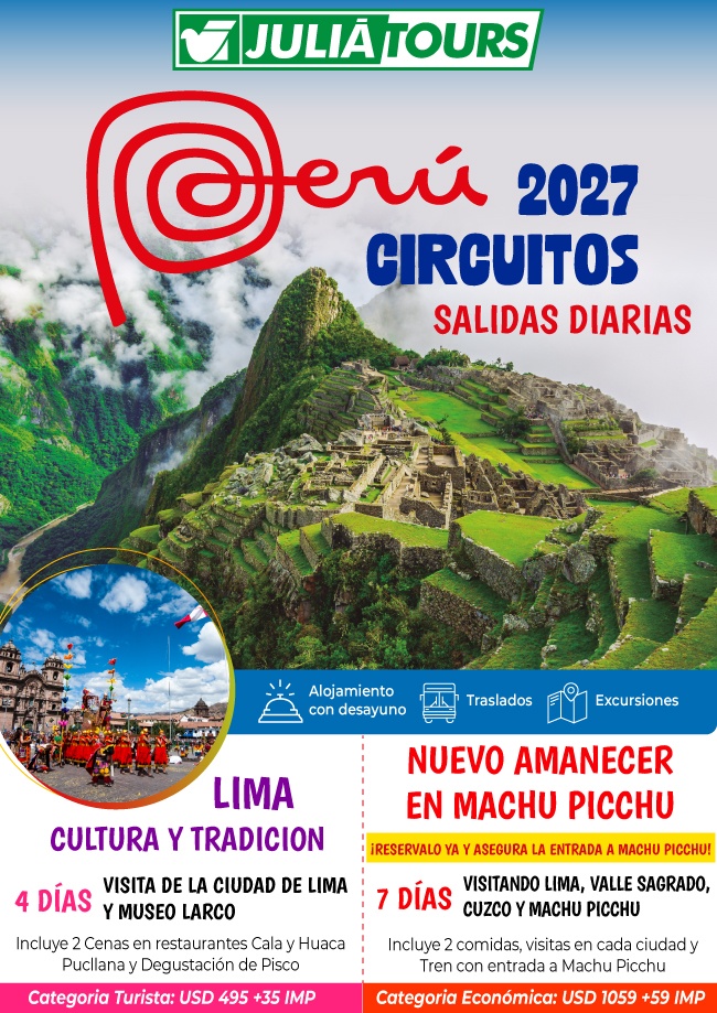 Circuitos Por Peru Salidas Diarias Hasta Diciembre 2027