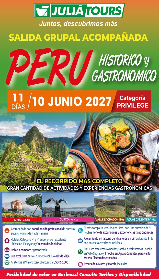 Peru Historico Y Gastronomico Salida Grupal Acompanada 10 De Junio 202
